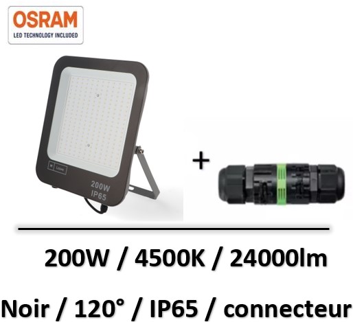 projecteur-led-200W-noir