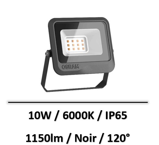 projecteur-led-osram-10W-noir