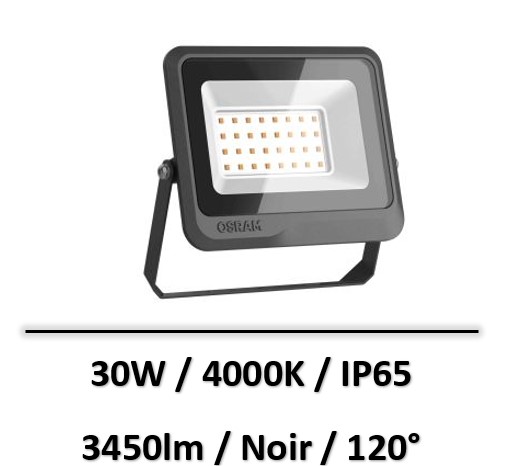 projecteur-led-osram-noir-30W