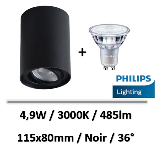 spot-led-saillie-noir-orientable