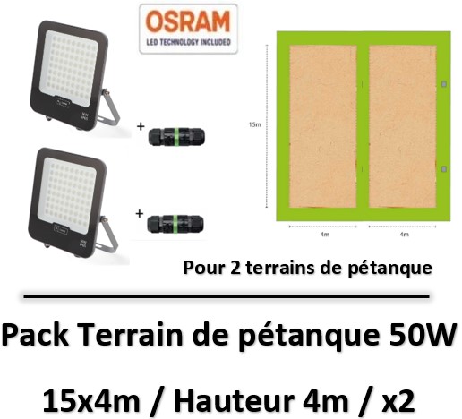 eclairage-petanque-50W