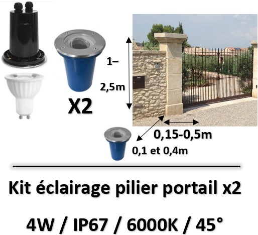 eclairage-de-pilier-portail-led-4W