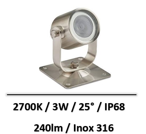 spot-led-3W-inox-316