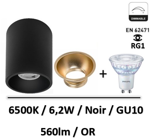 spot-led-saillie-noir