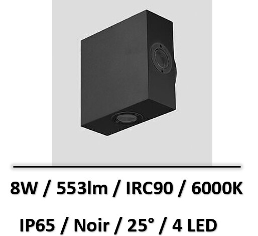 applique-led-noir-side
