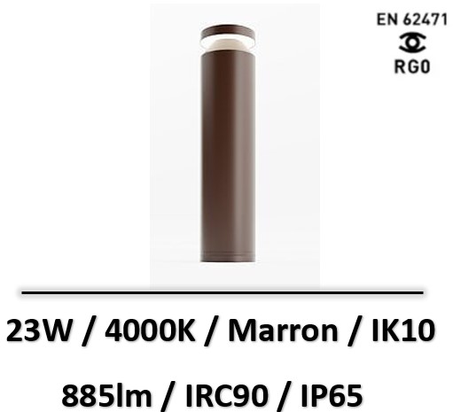 borne-led-marron
