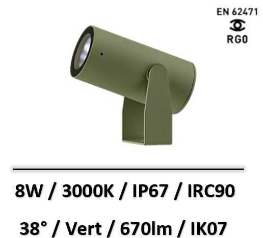 projecteur-led-vert-side
