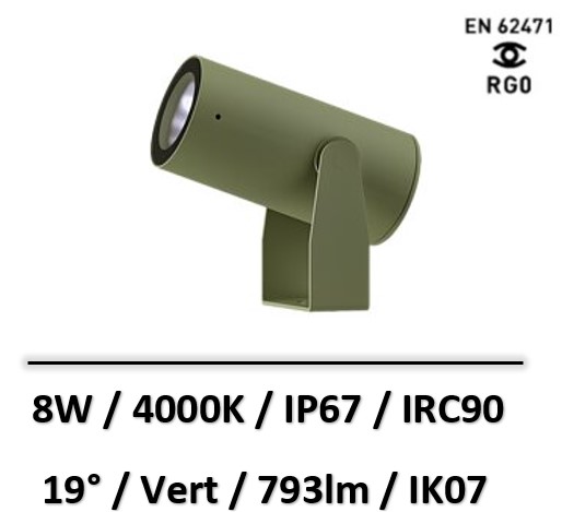 projecteur-led-vert-side