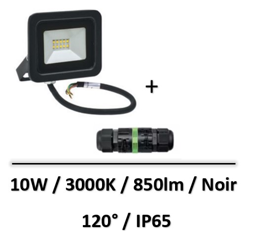 projecteur-led-10W-noir