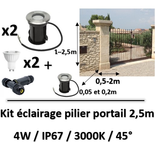 eclairage-pilier-portail-sol