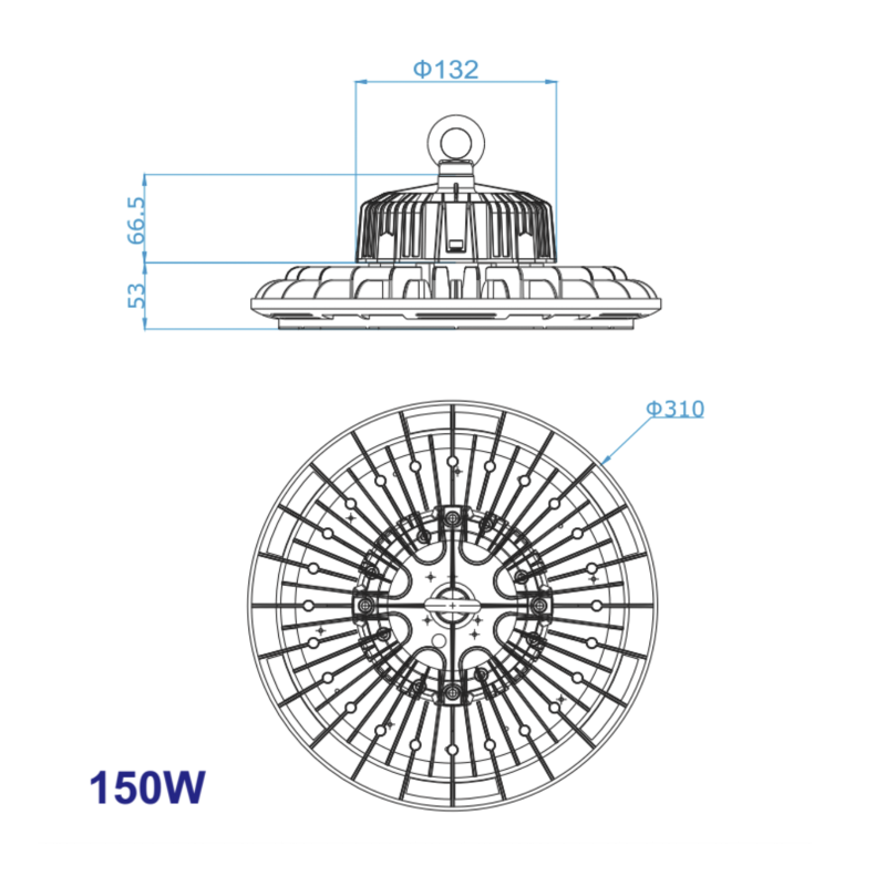 gamelle-suspension-industrielle-high-bay-ufo-150w-ip65-blanc-froid-6000k