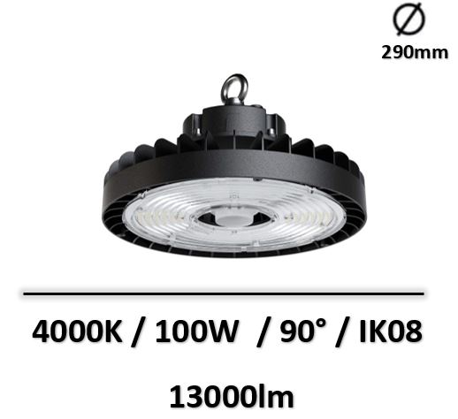 Lited - Luminaire Industriel SOLEM 100W - 90° - SOL100-001