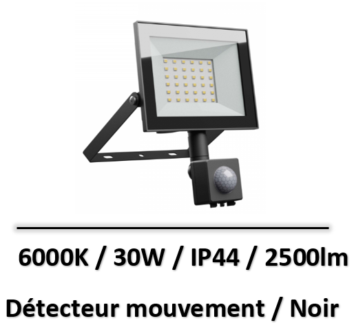projecteur-led-30W-noir