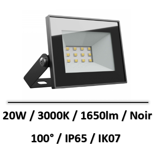 projecteur-led-noir-spectrum-20W