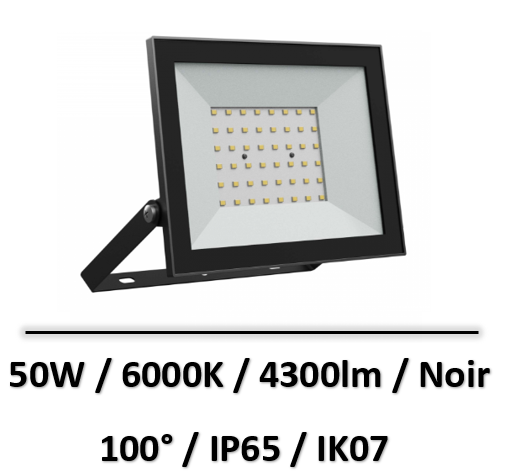 projecteur-led-50W-noir
