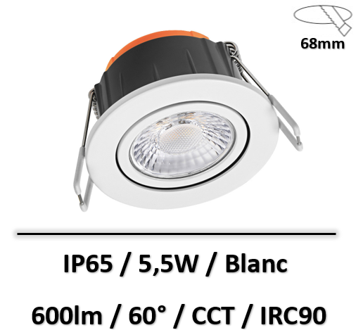 LEDVANCE SPOT COMBO ADJUST V 5.5W CPS 60DEG IP65 WT