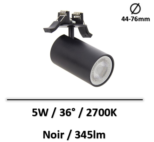 spot-encastré-noir-5W