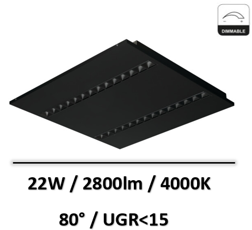 dalle-led-noir-22W