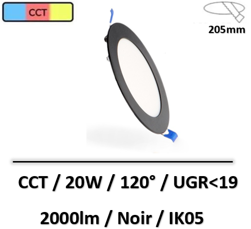 spot-led-20W-CCT-noir