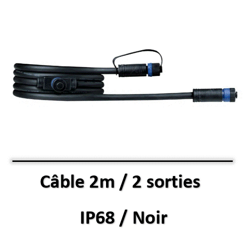 Câble 2m 2 sorties