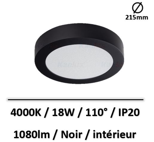 kanlux-18W-Noir-Downlight