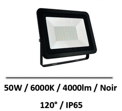 projecteur-noir-3000k-50W