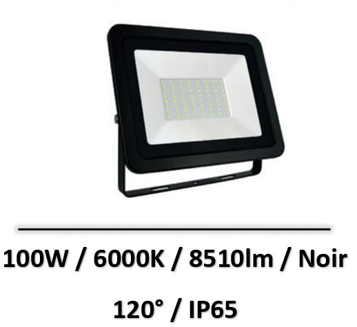 projecteur-100W-noir-6000K