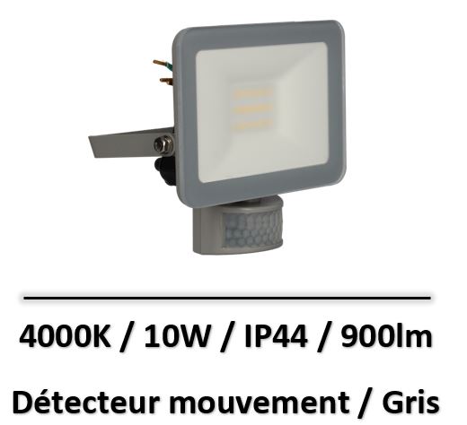 projecteur-mouvement-10W-gris