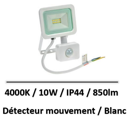 projecteur-10W-4000K-detecteurmouvement