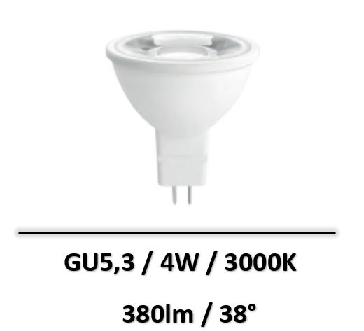 Spectrum - AMPOULE LED GU5,3 4W 3000K - WOJ+14095WW