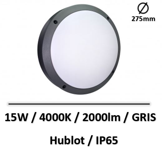 hublot-led-gris-15W
