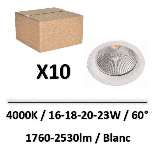 Lited - Downlight LED BOOSTER 16-18-10-23W - Blanc - 4000K - BOO150 ...