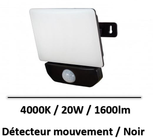 projecteur-led-noir-20W-detecteur