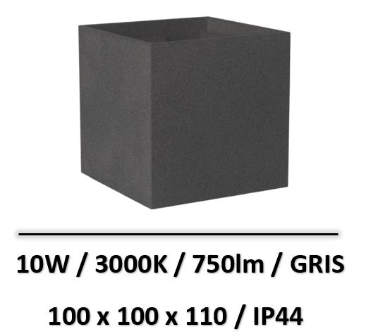 applique-led-10W-Anthracite-arlux-3000K