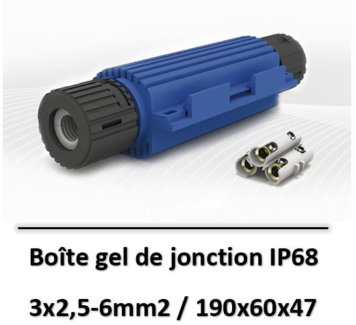 DF Electric - Boîte gel de jonction 3x2,5/6mm2 tripolaire IP68 - SH6801-B