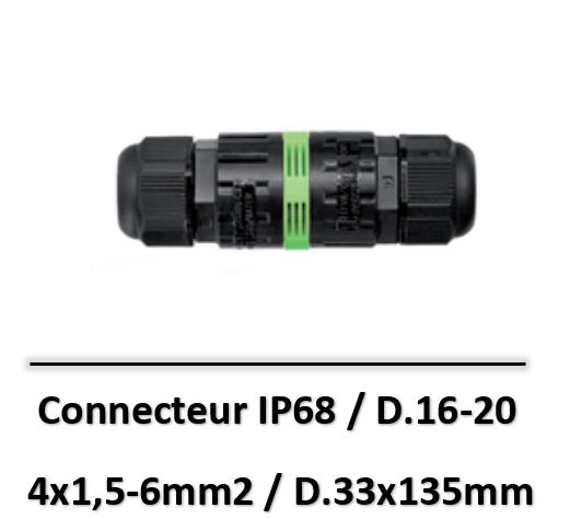 DF Electric - Connecteur étanche IP68 - 4x1,5-6mm2 / 41A / 450V - TBH.400.D4E