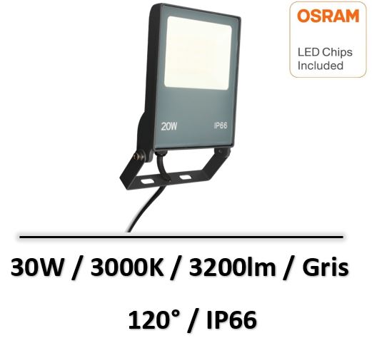 projecteur-led-30W-gris-3000K