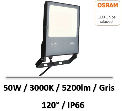 Arlux - PROJ. FLD110 IP66 50W/3000K/5200LM/ANTHRACITE - 740099