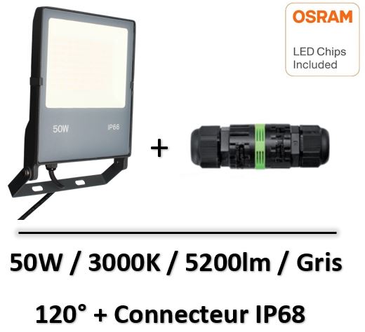projecteur-led-gris-50W-connecteur