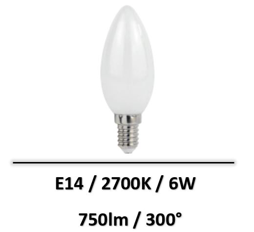 Spectrum - AMPOULE LED E14 6W 2700K - WOJ+14392