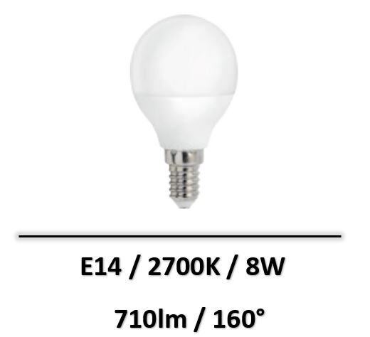 Spectrum - AMPOULE LED E14 8W 2700K - WOJ+14215