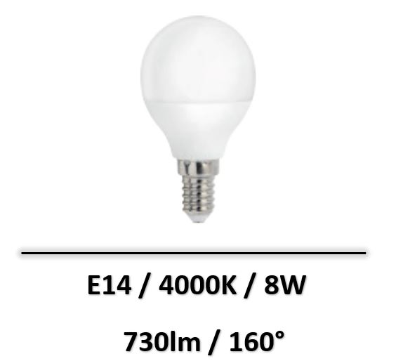 Spectrum - AMPOULE LED E14 8W 4000K - WOJ+14216