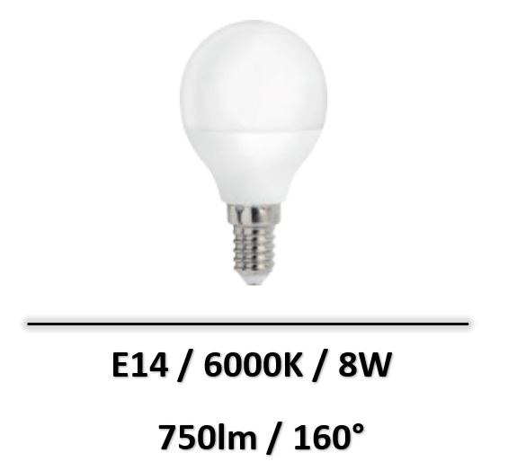 ampoule-led-E14-8W-6000K
