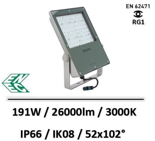 CoreLine Tempo Large, Floodlight, 191 W, 26000 lm, 3000 K, CRI70, Asymétrique, IP66