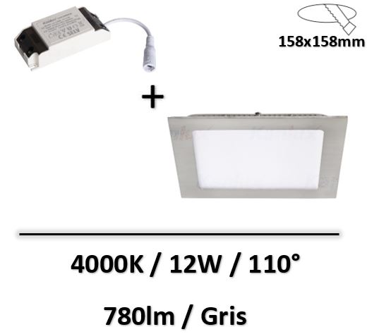 spot-led-gris-carre-12W