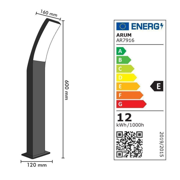 borne-led-12w-thali-1260-lumens-60cm-ip44-exterieur