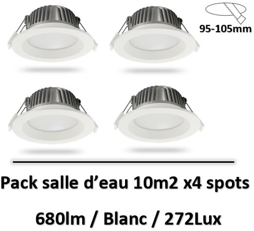 spot-led-rond-blanc-7,5W-salle-d'eau-pack-pros