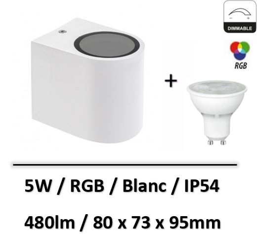 applique-led-blanc-5W-RGB