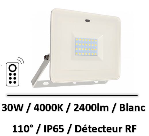 projecteur-led-RF-30W-blanc-telecommande
