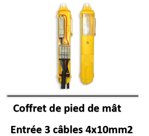 coffret éclairage public sur poteau